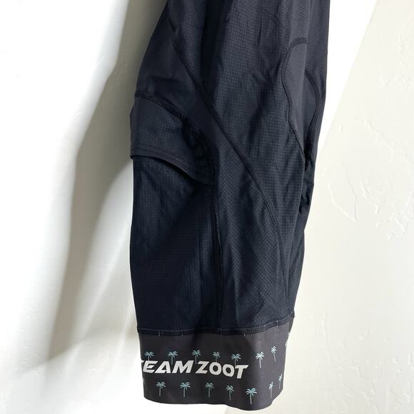 Team Zoot Mens Medium Cycling Bibs Palm Trees Black Pockets Triathlon Cycling - Picture 3 of 8